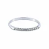 Demi-alliance Or blanc Diamants