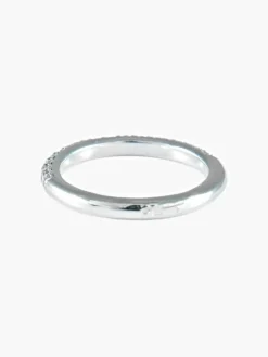 Demi-alliance Or blanc Diamants