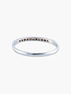 Demi-alliance Or blanc Diamants