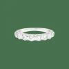 Demi-alliance or blanc et diamants.