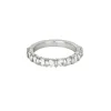 Demi-alliance or blanc et diamants