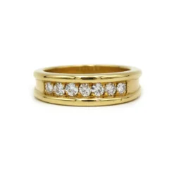 Demi-Alliance or et diamants