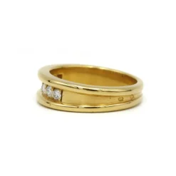 Demi-Alliance or et diamants