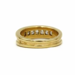 Demi-Alliance or et diamants
