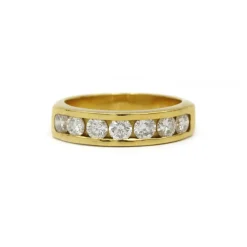 Demi-Alliance or jaune diamants