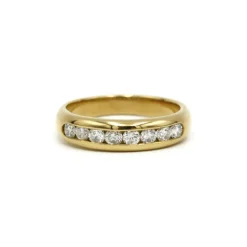Demi-Alliance or jaune diamants