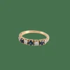 Demi-alliance or jaune Diamants Saphirs