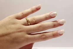 Demi-alliance Or jaune Diamants