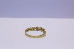 Demi-alliance Or jaune Diamants
