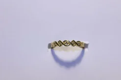 Demi-alliance Or jaune Diamants