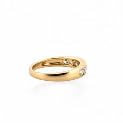 Demi-Alliance or jaune diamants