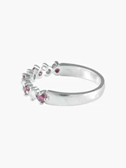 Demi-alliance Rubis Diamants