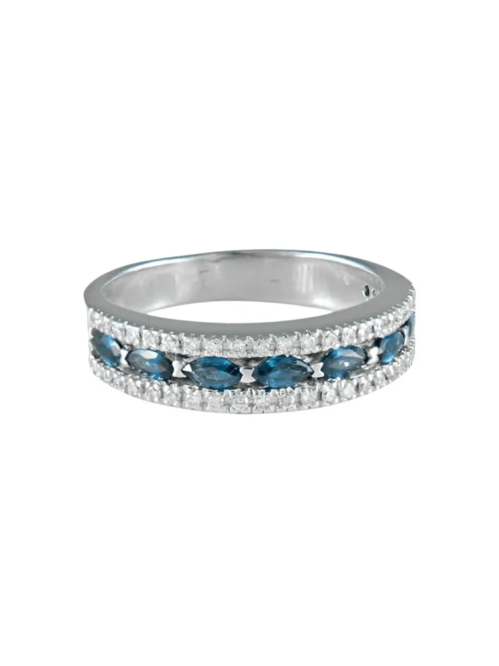 Demi-alliance Saphirs Diamants