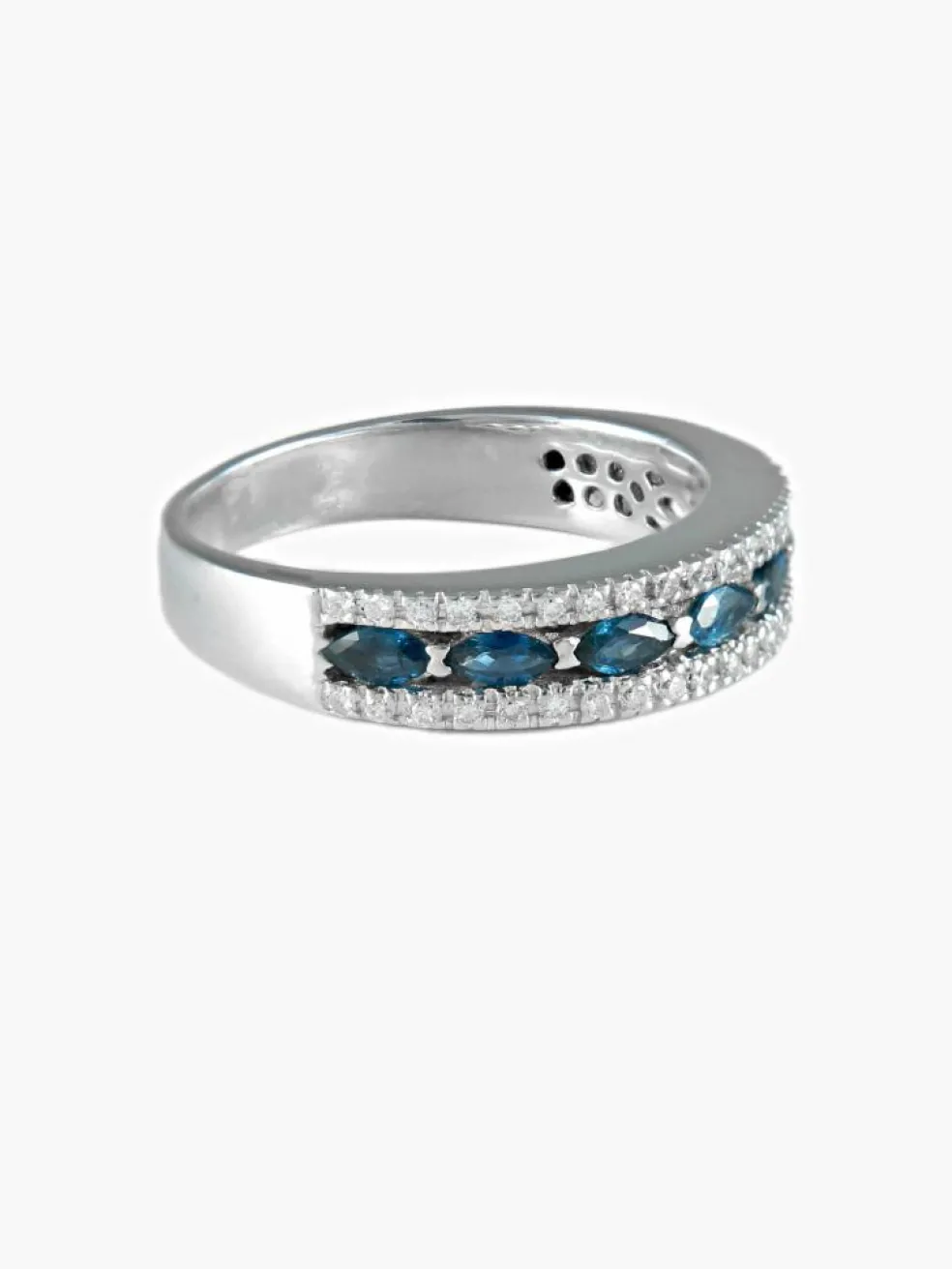 Demi-alliance Saphirs Diamants