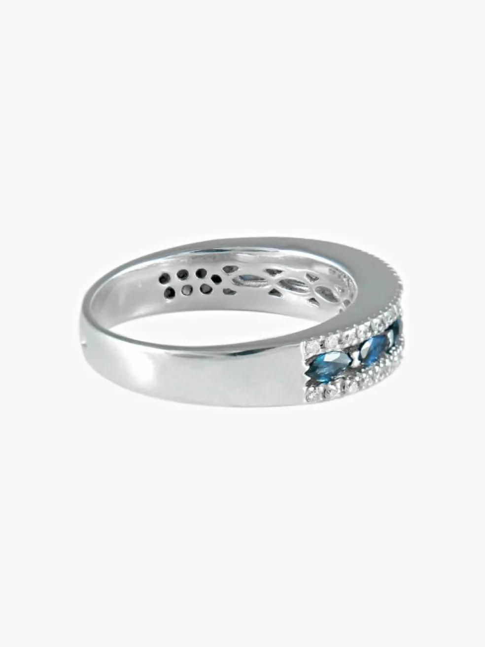 Demi-alliance Saphirs Diamants