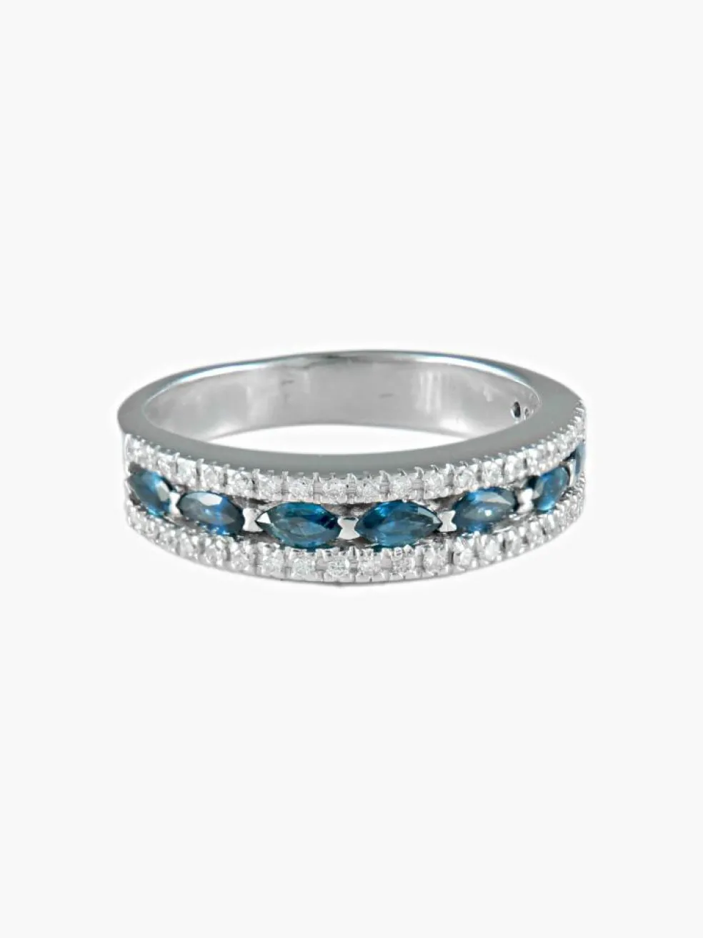 Demi-alliance Saphirs Diamants