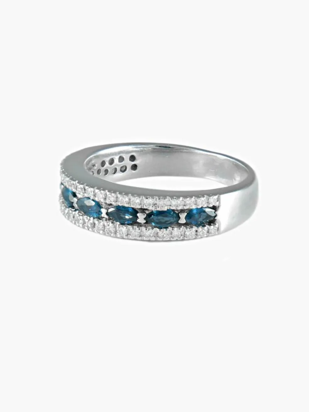 Demi-alliance Saphirs Diamants