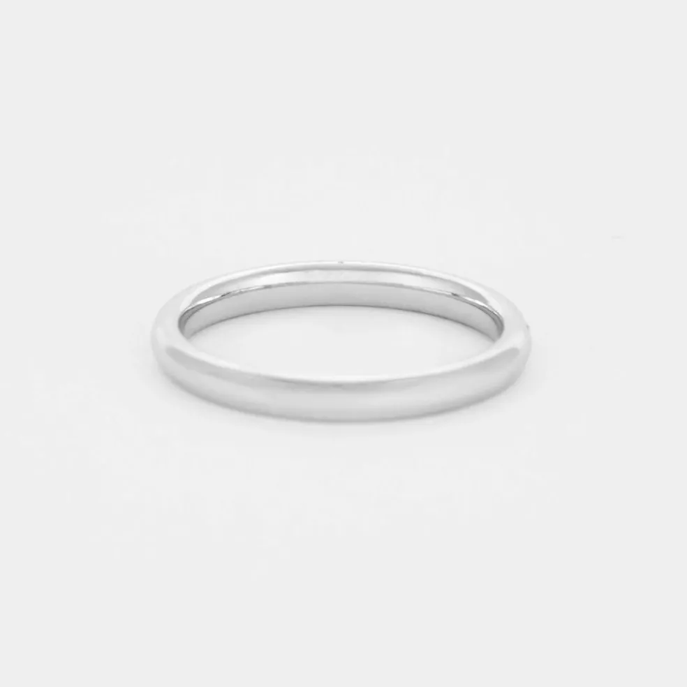 Demie Alliance en or gris et diamants