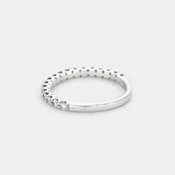 Demie Alliance en or gris et diamants