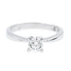 Diamani Bague Solitaire or blanc Diamant