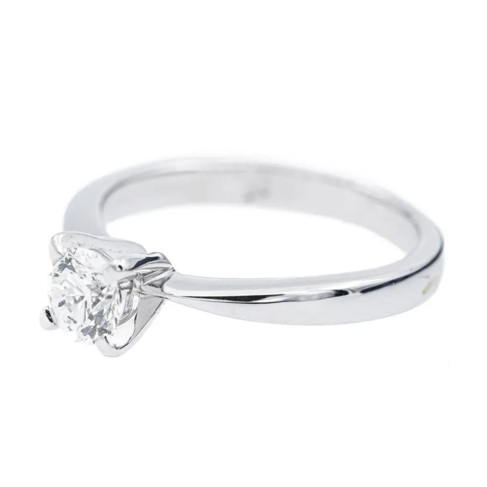 Diamani Bague Solitaire or blanc Diamant