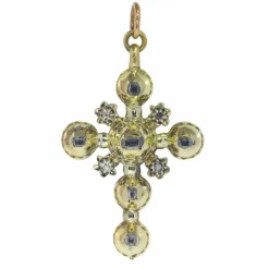 Diamant, croix d'or