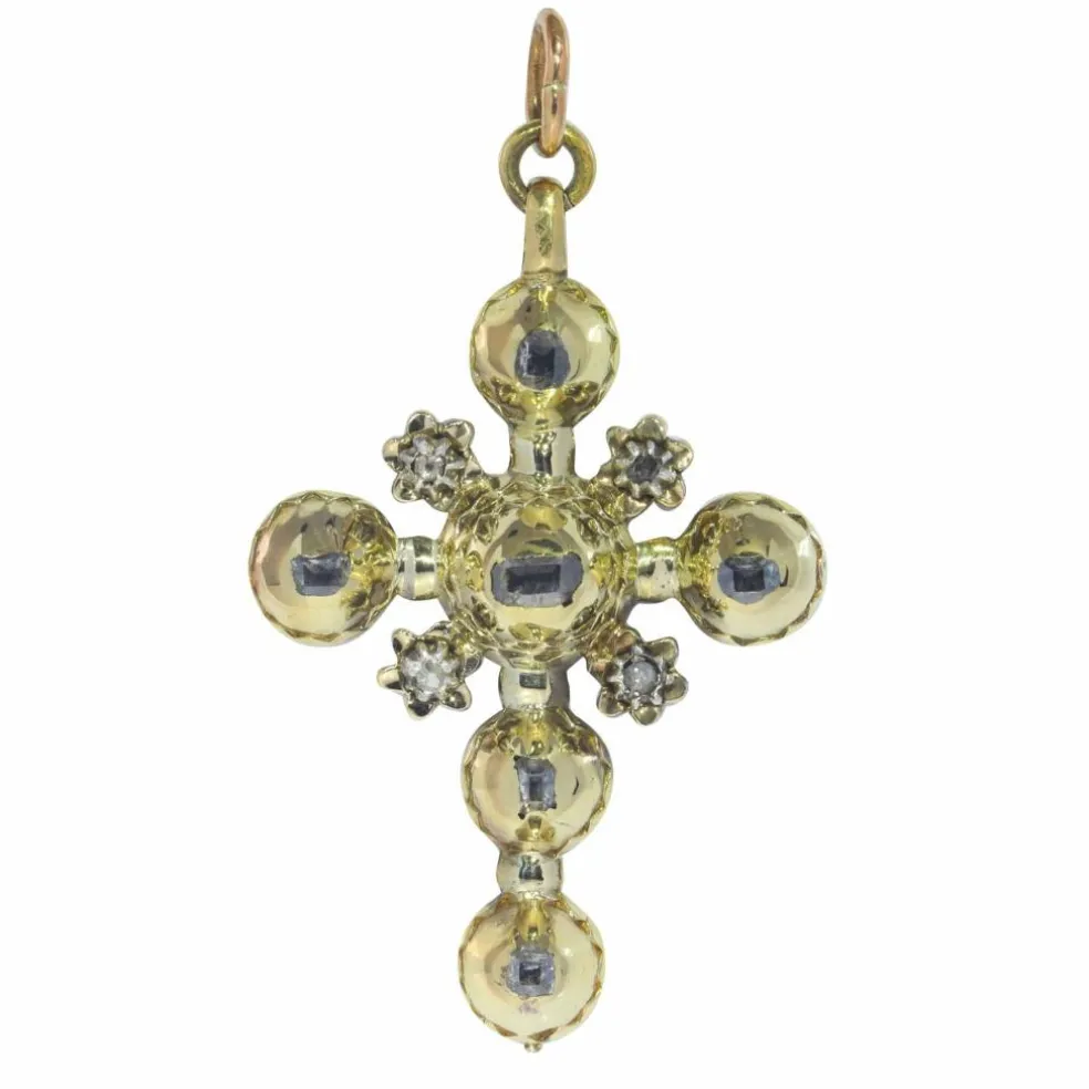 Diamant, croix d'or
