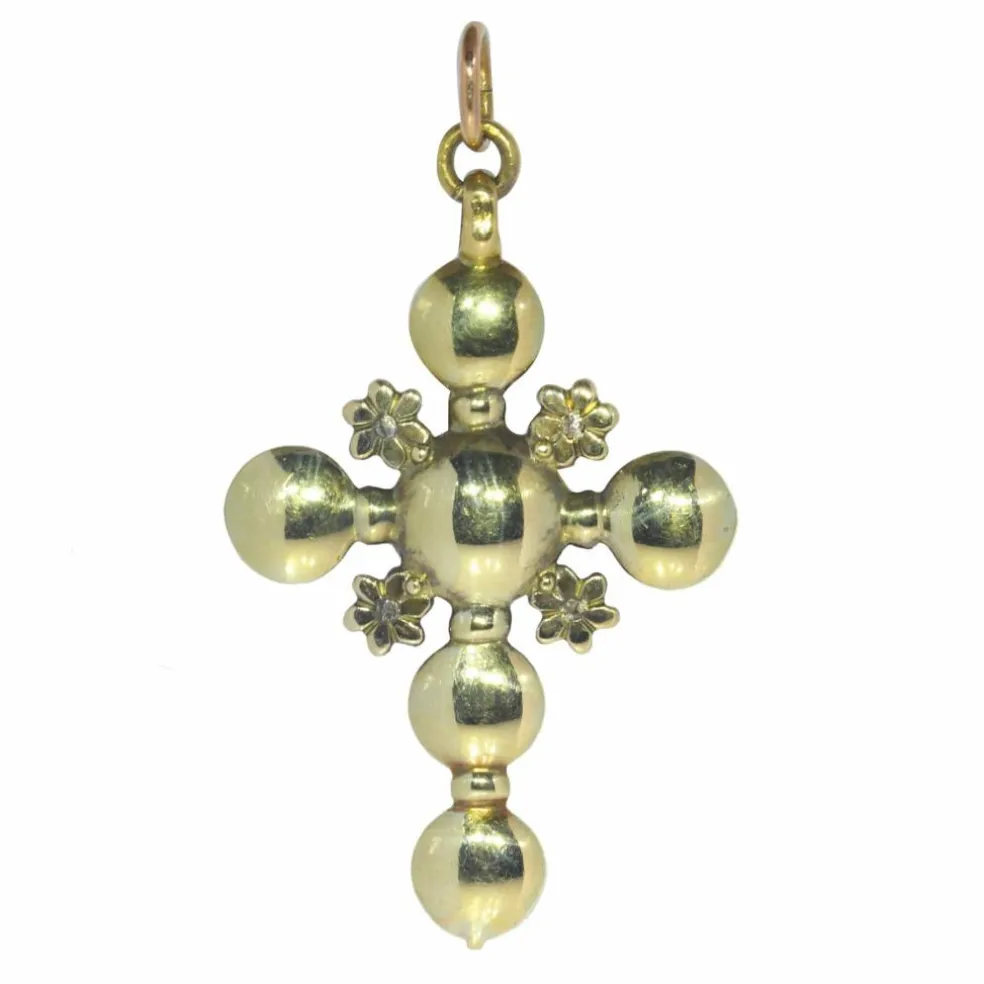 Diamant, croix d'or
