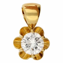 Diamond 14k Solitaire Pendant