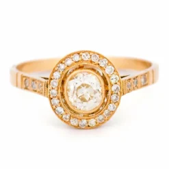 Diamond rose gold 14k Target Ring 15469-5203