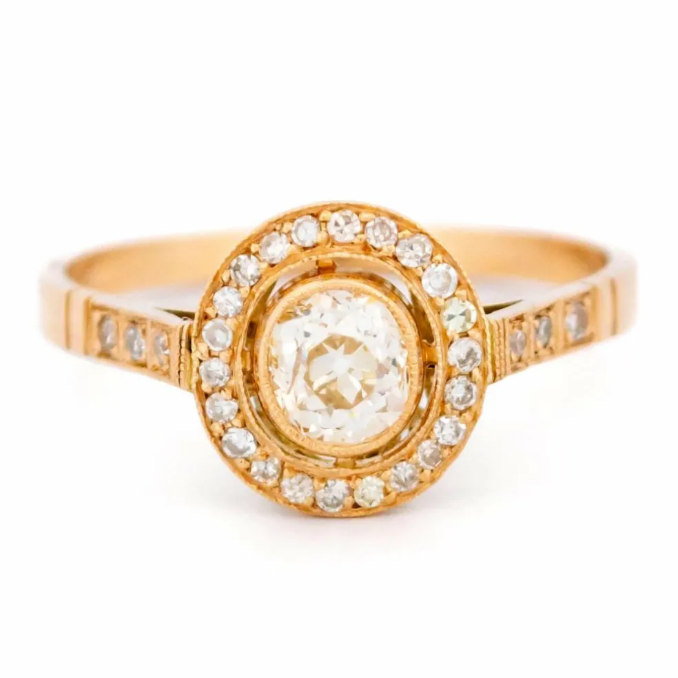Diamond rose gold 14k Target Ring 15469-5203