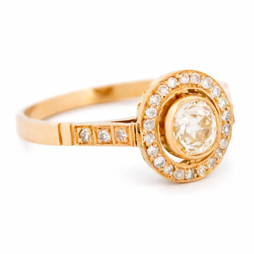 Diamond rose gold 14k Target Ring 15469-5203