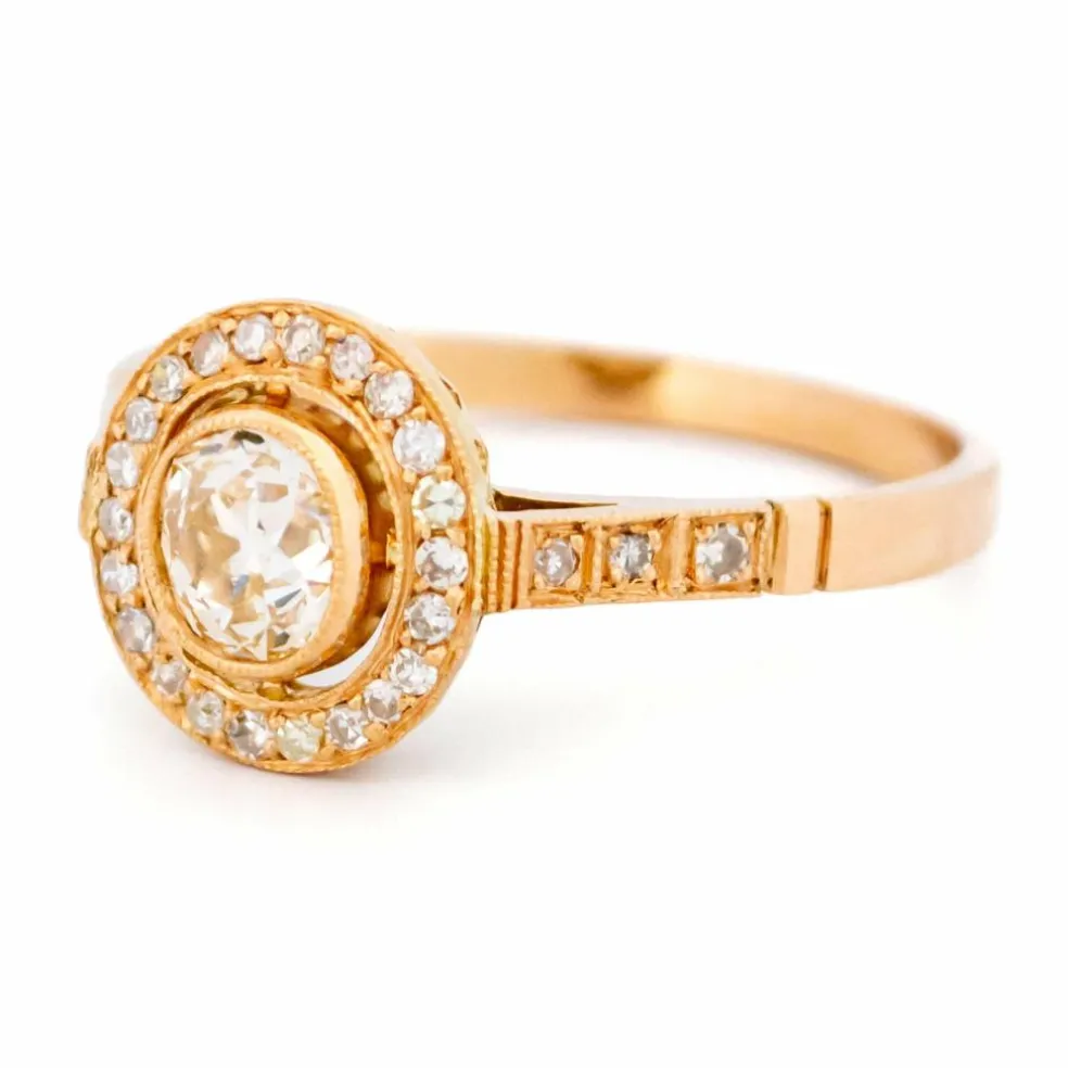 Diamond rose gold 14k Target Ring 15469-5203