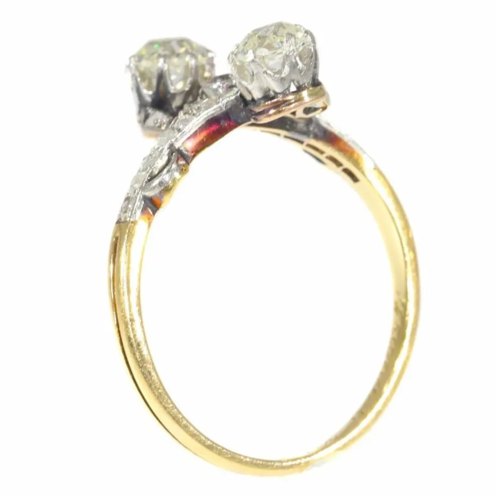 Diamond toi et moi ring
