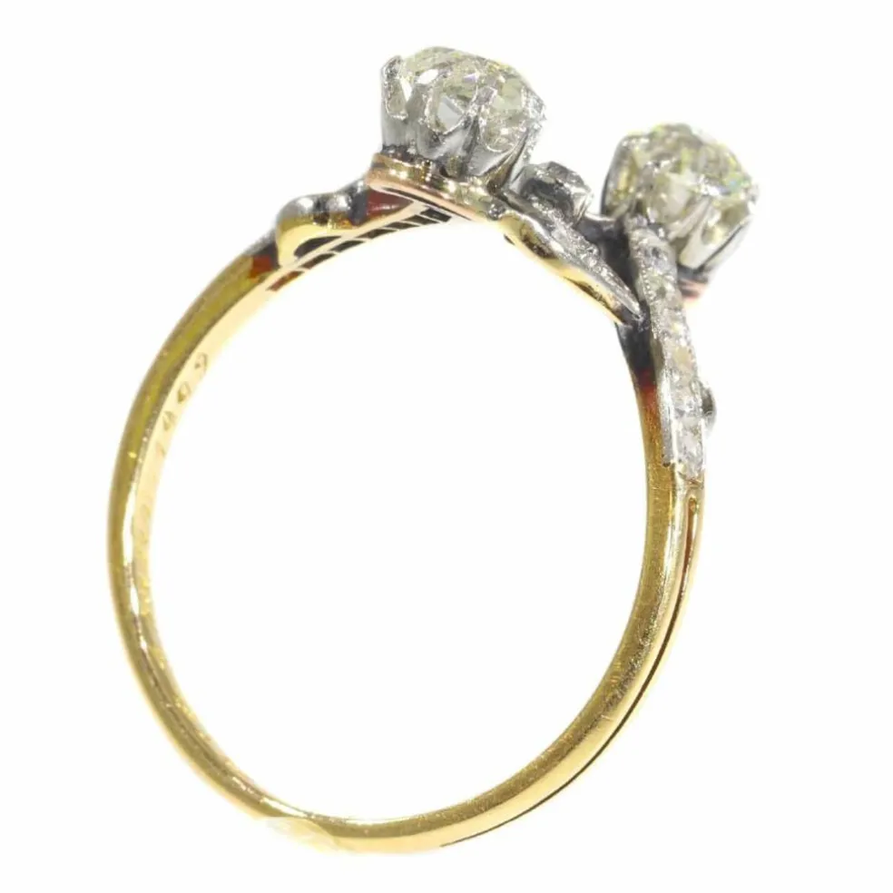 Diamond toi et moi ring