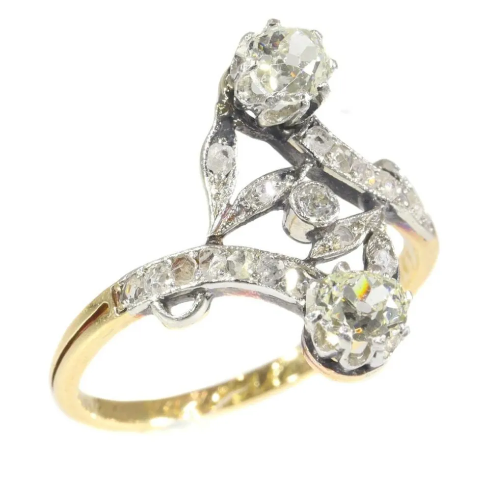 Diamond toi et moi ring