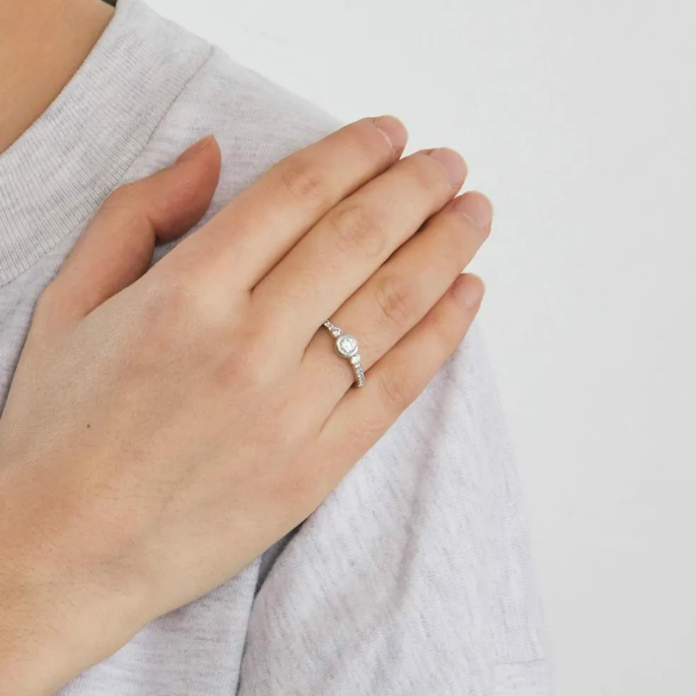 DIDIER GUERIN - Bague or gris et diamants