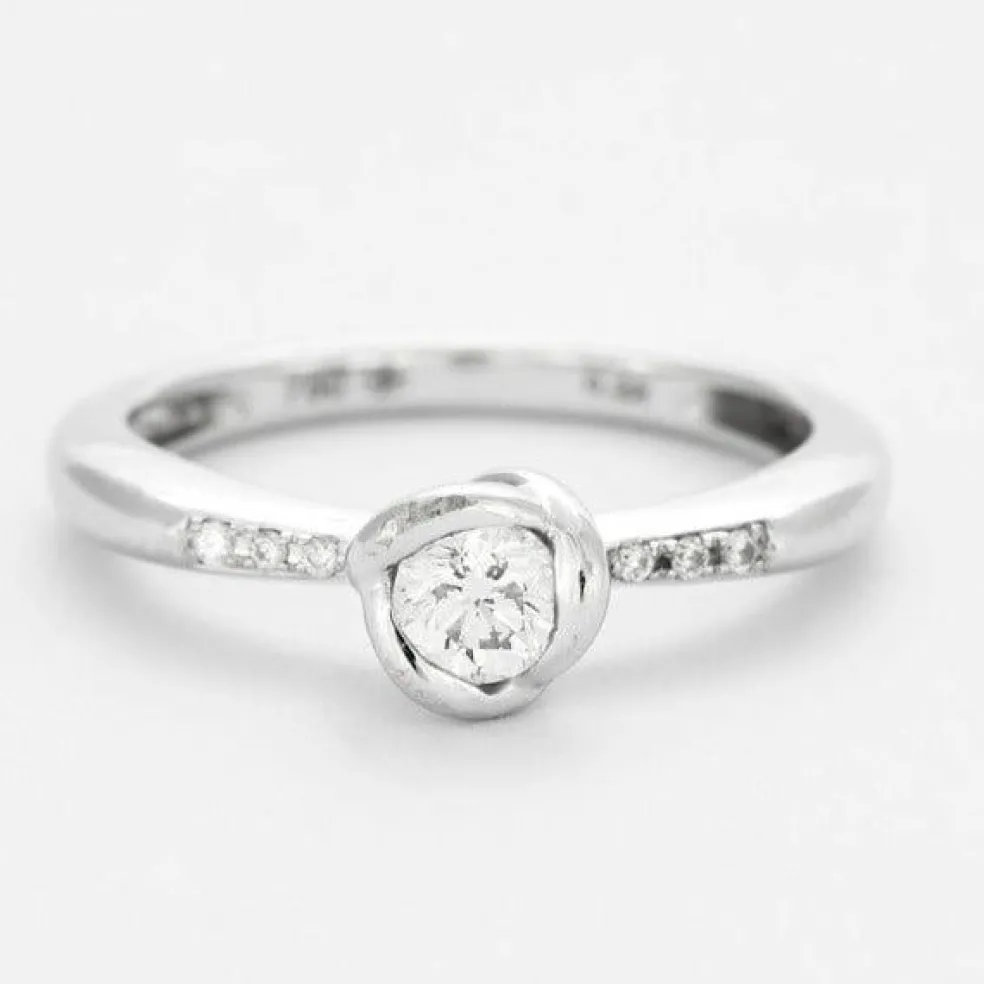 DIDIER GUERIN - bague solitaire or gris