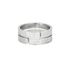 DINH VAN - Bague Seventies or gris diamants