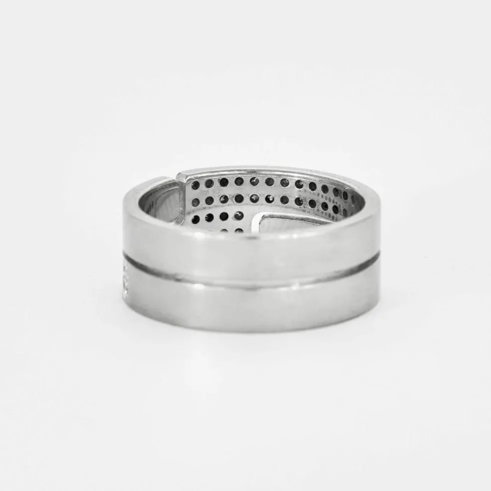 DINH VAN - Bague Seventies or gris diamants