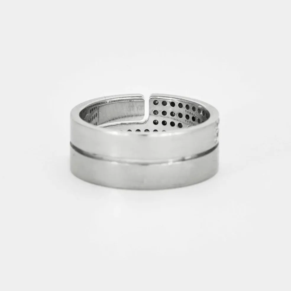 DINH VAN - Bague Seventies or gris diamants