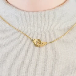 DINH VAN - MENOTTES R12- Collier en or jaune et diamant