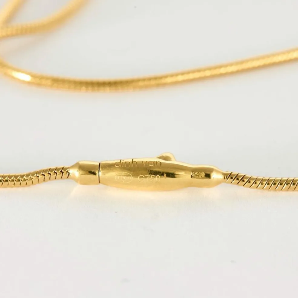 DINH VAN - MENOTTES R12- Collier en or jaune et diamant