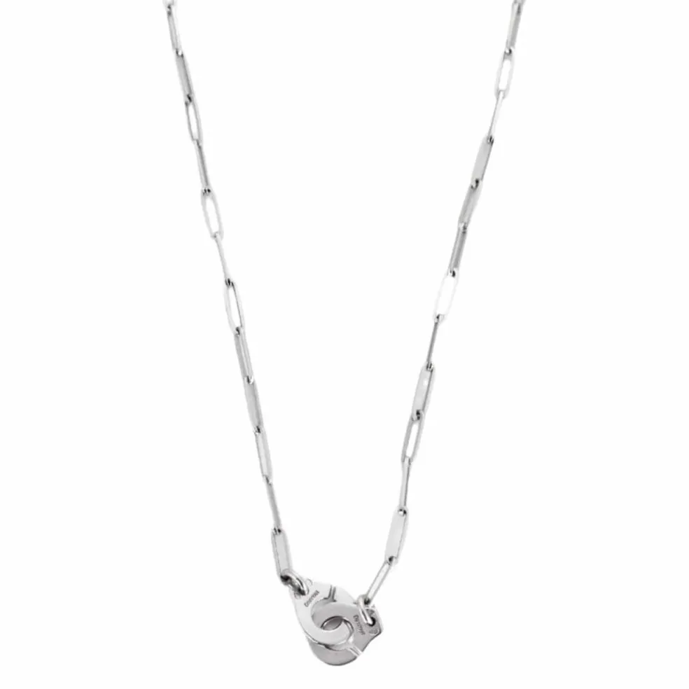 DINH VAN- MENOTTES- Collier en or blanc
