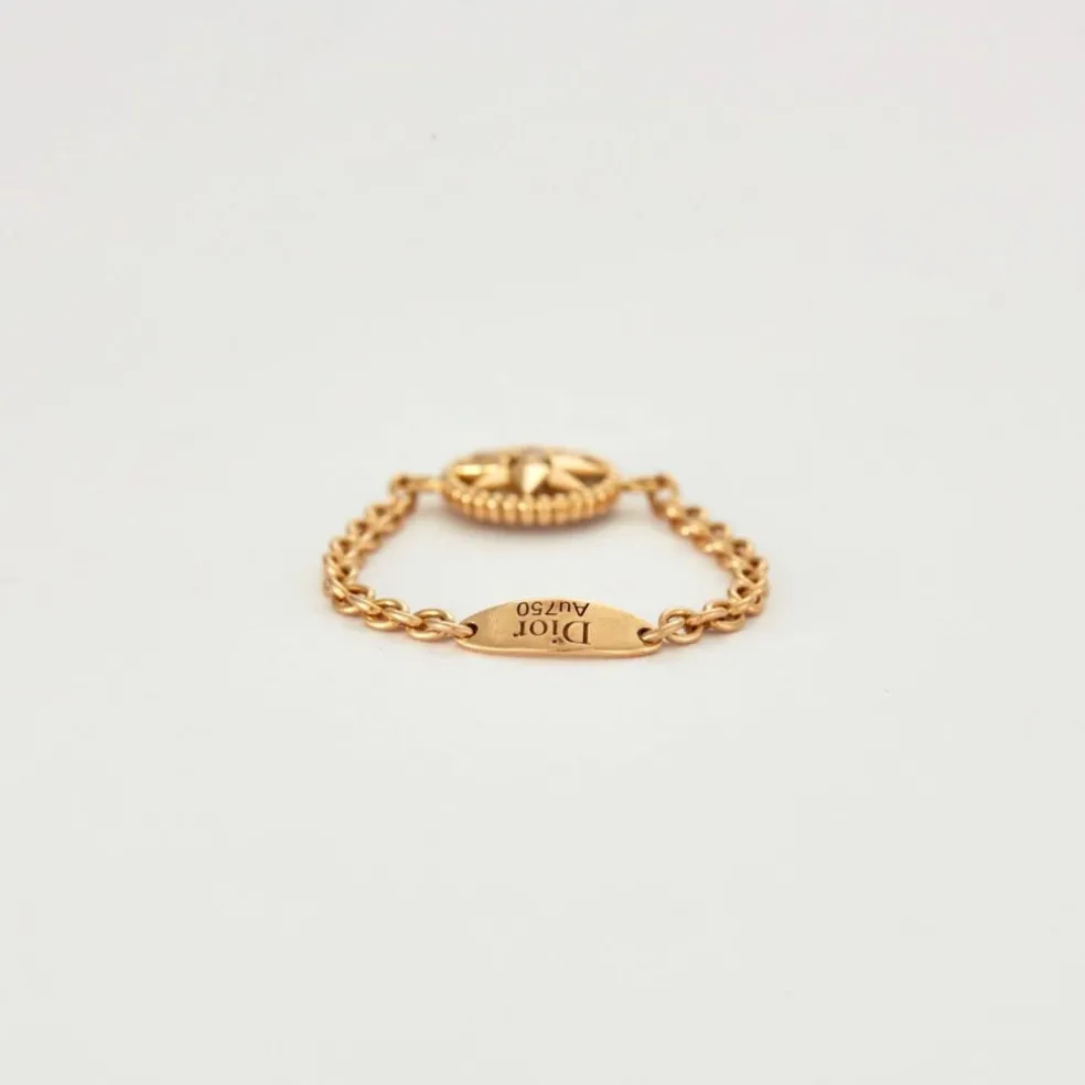 DIOR - ROSE DES VENTS Bague souple en or rose
