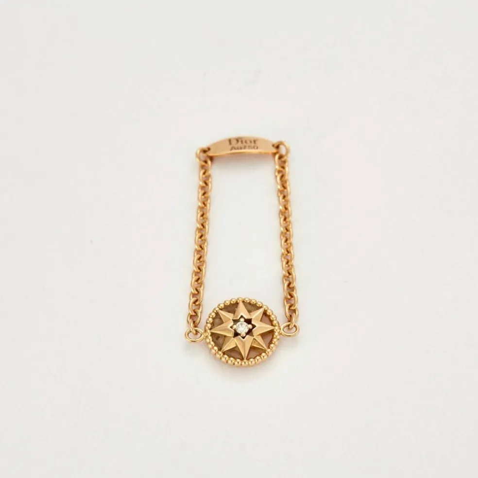 DIOR - ROSE DES VENTS Bague souple en or rose