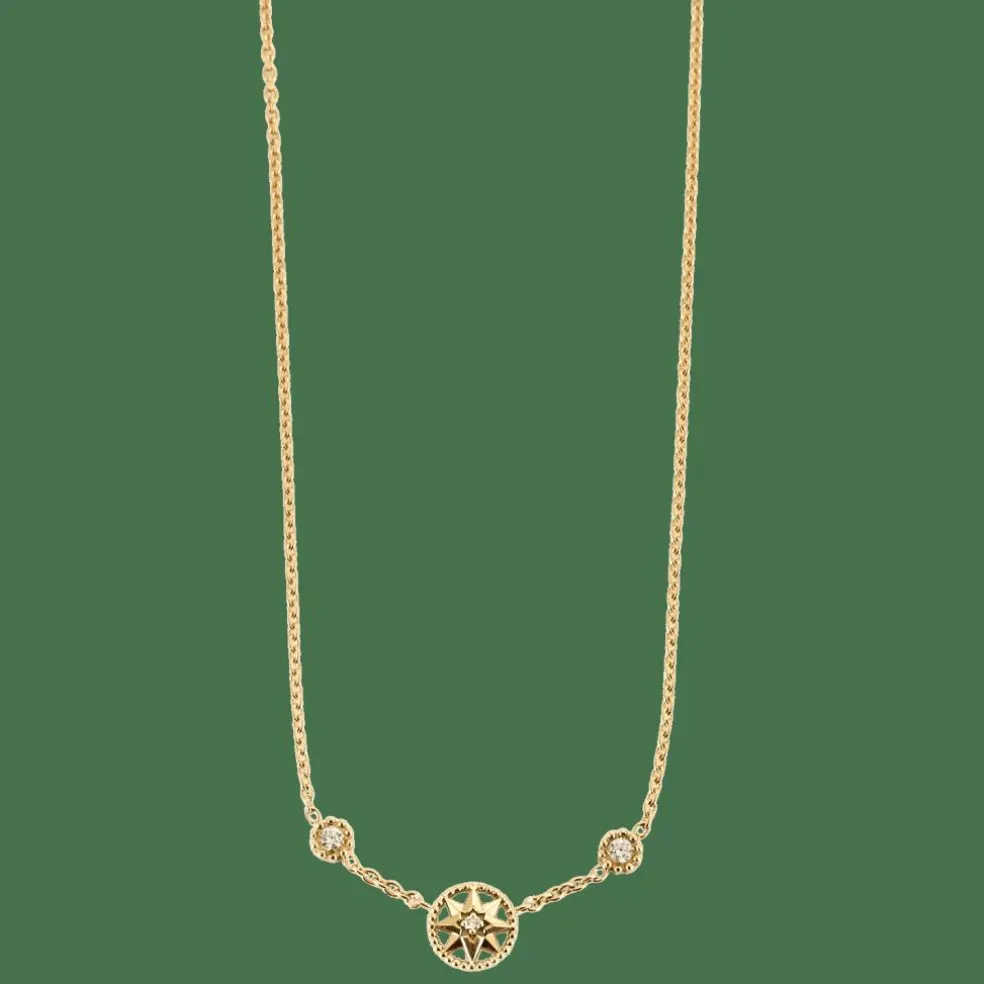 DIOR-ROSE DES VENTS - Collier en or jaune, nacre et diamants