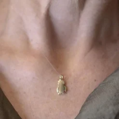 DODO pendentif CHOUETTE or jaune