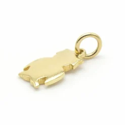 DODO pendentif CHOUETTE or jaune