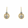 Dormeuses anciennes deux ors fleurs